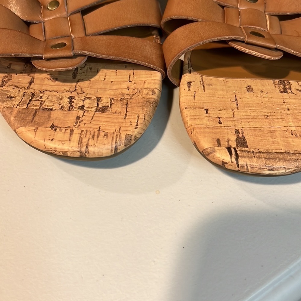 Relativity Strappy Sandals with Wedge Ankle Strap Size 9.5 - Picture 2 of 6